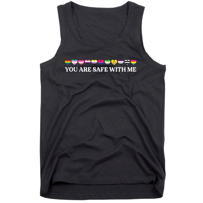 You Are Safe With Me Lgbt Flag Tank Top