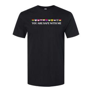 You Are Safe With Me Lgbt Flag Softstyle CVC T-Shirt