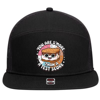 You Are Smore Than Ready For This Test Test Day Teacher 7 Panel Mesh Trucker Snapback Hat