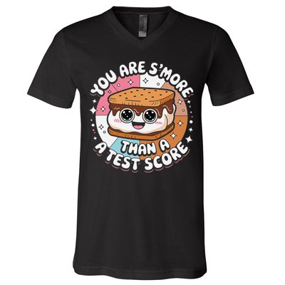 You Are Smore Than Ready For This Test Test Day Teacher V-Neck T-Shirt