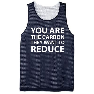 You Are The Carbon They Want To Reduce, Sarcastic Protest White & Black Text Mesh Reversible Basketball Jersey Tank