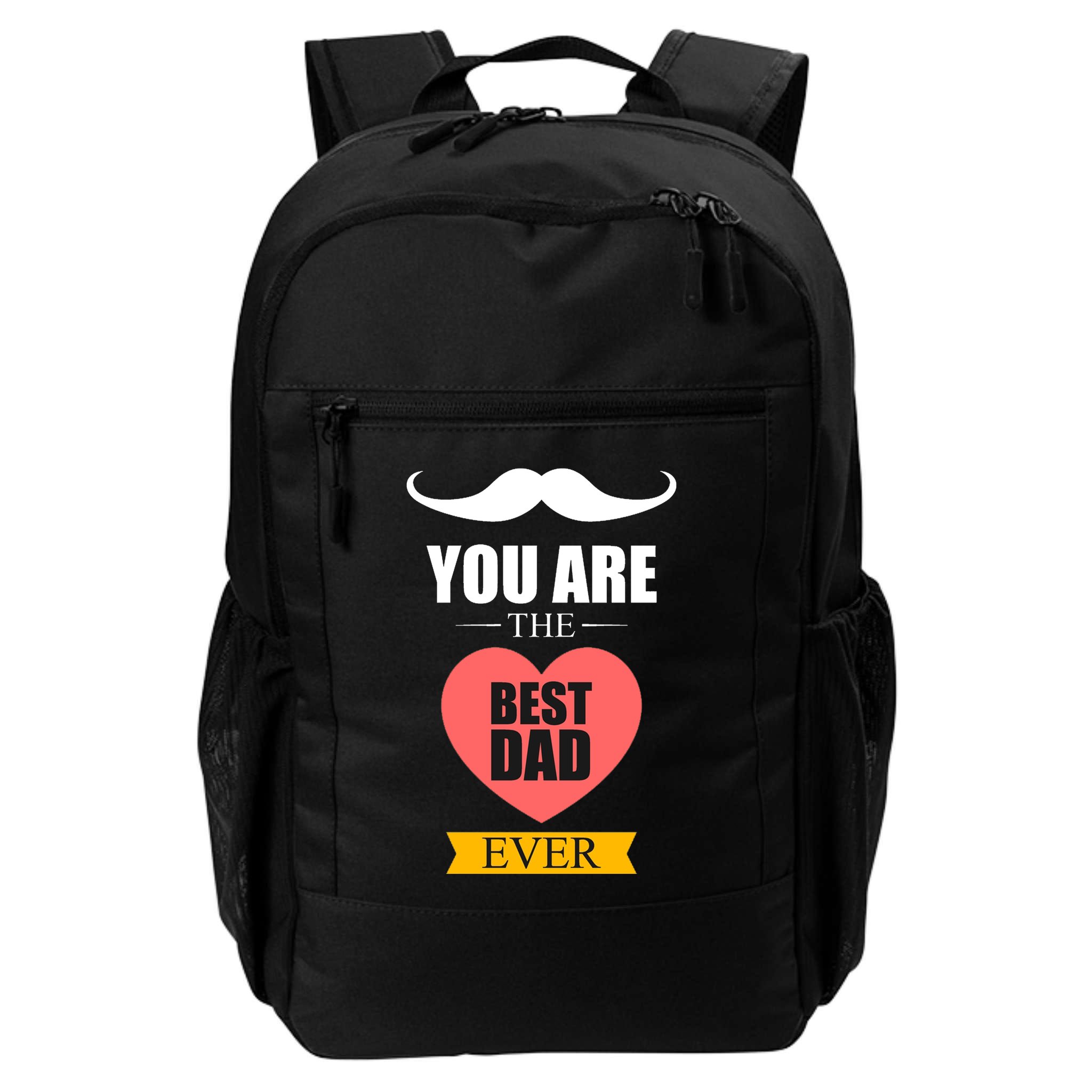 You Are The Best Dad Ever Mustache Heart Backpack