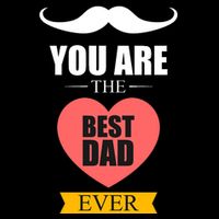 You Are The Best Dad Ever Mustache Heart 16 in Basic Backpack
