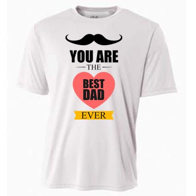 You Are The Best Dad Ever Mustache Heart Cooling Performance Crew T-Shirt