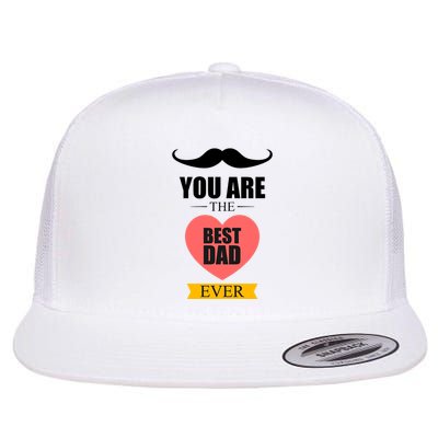 You Are The Best Dad Ever Mustache Heart Flatbill Hat