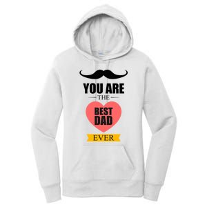 You Are The Best Dad Ever Mustache Heart Women's Pullover Hoodie