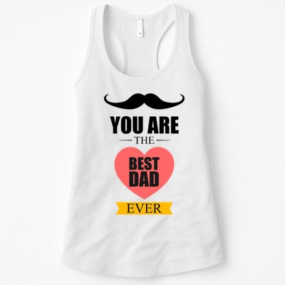 You Are The Best Dad Ever Mustache Heart Womens Tank Top