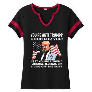 You're Anti Trump Good For You funny policial Ladies Halftime Notch Neck Tee