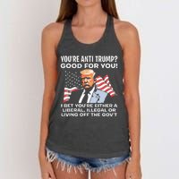 You're Anti Trump Good For You funny policial Women's Knotted Racerback Tank