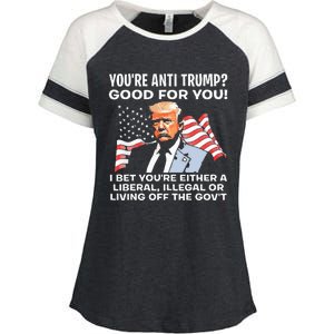 You're Anti Trump Good For You funny policial Enza Ladies Jersey Colorblock Tee