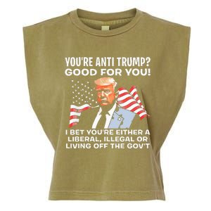 You're Anti Trump Good For You funny policial Garment-Dyed Women's Muscle Tee