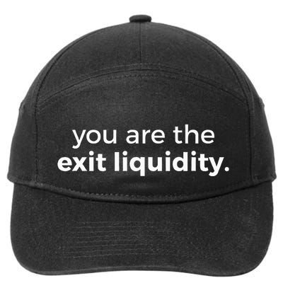 You Are The Exit Liquidity Meme Trading Lover 7-Panel Snapback Hat