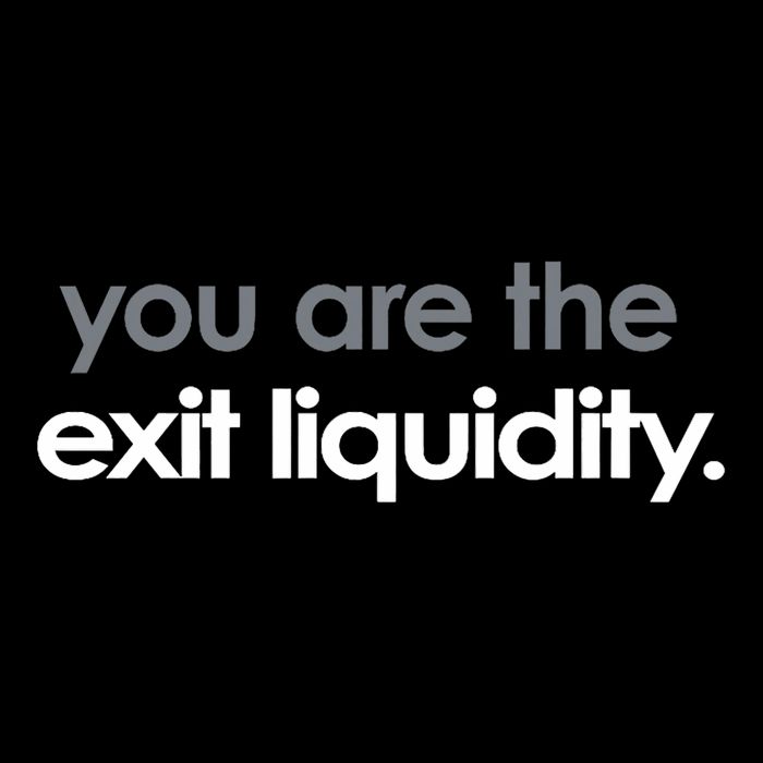 You Are The Exit Liquidity Trading Lover Funny Saying Quote Cropped Pullover Crew