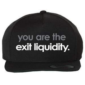 You Are The Exit Liquidity Trading Lover Funny Saying Quote Wool Snapback Cap