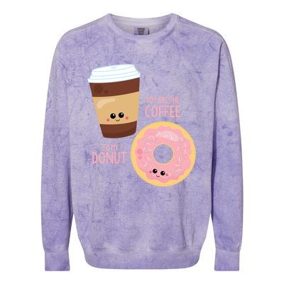 You Are The Coffee To My Donut Best Friend Valentine's Day Gift Colorblast Crewneck Sweatshirt