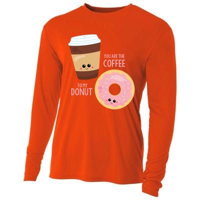 You Are The Coffee To My Donut Best Friend Valentine's Day Gift Cooling Performance Long Sleeve Crew