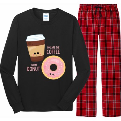 You Are The Coffee To My Donut Best Friend Valentine's Day Gift Long Sleeve Pajama Set