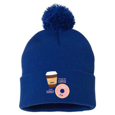 You Are The Coffee To My Donut Best Friend Valentine's Day Gift Pom Pom 12in Knit Beanie