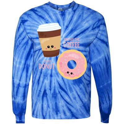 You Are The Coffee To My Donut Best Friend Valentine's Day Gift Tie-Dye Long Sleeve Shirt