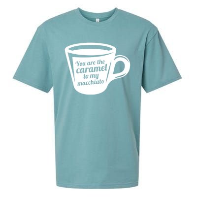 You Are The Caramel To My Macchiato Funny Coffee Lover Gift Sueded Cloud Jersey T-Shirt