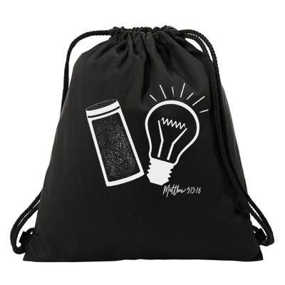 You Are The Salt And Light Matthew 513 16 Christian Design Drawstring Bag