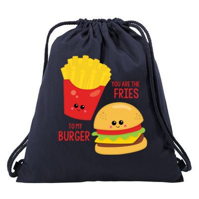 You Are The Fries To My Burger Best Friend Valentine's Day Gift Drawstring Bag