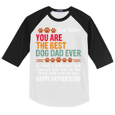 You Are The Best Dog Dad Ever Fathers Day Kids Colorblock Raglan Jersey