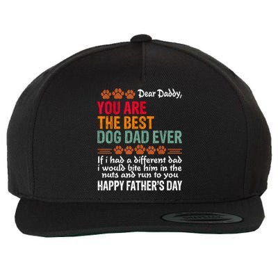 You Are The Best Dog Dad Ever Fathers Day Wool Snapback Cap