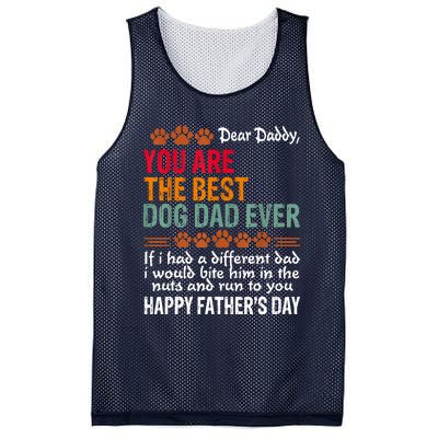 You Are The Best Dog Dad Ever Fathers Day Mesh Reversible Basketball Jersey Tank