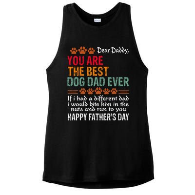 You Are The Best Dog Dad Ever Fathers Day Ladies PosiCharge Tri-Blend Wicking Tank