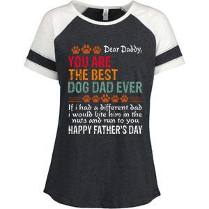 You Are The Best Dog Dad Ever Fathers Day Enza Ladies Jersey Colorblock Tee