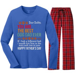 You Are The Best Dog Dad Ever Fathers Day Women's Long Sleeve Flannel Pajama Set 