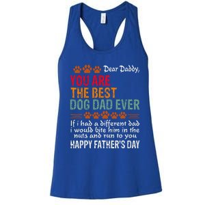 You Are The Best Dog Dad Ever Fathers Day Women's Racerback Tank