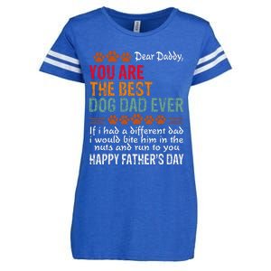 You Are The Best Dog Dad Ever Fathers Day Enza Ladies Jersey Football T-Shirt