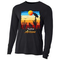 Yuma Arizona Vintage Coyote Sunset Az Desert Cooling Performance Long Sleeve Crew