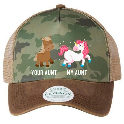 Your Aunt Vs My Aunt Magical Unicorn Awesome Crazy Auntie Legacy Tie Dye Trucker Hat