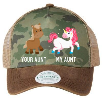 Your Aunt Vs My Aunt Magical Unicorn Awesome Crazy Auntie Legacy Tie Dye Trucker Hat