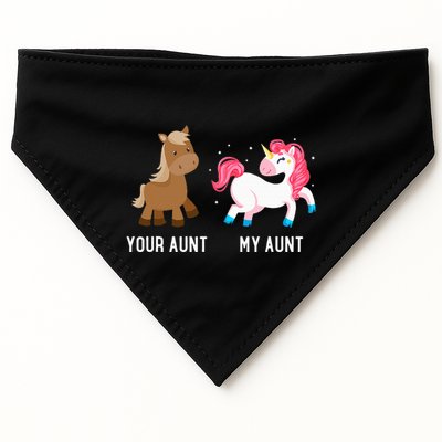 Your Aunt Vs My Aunt Magical Unicorn Awesome Crazy Auntie USA-Made Doggie Bandana