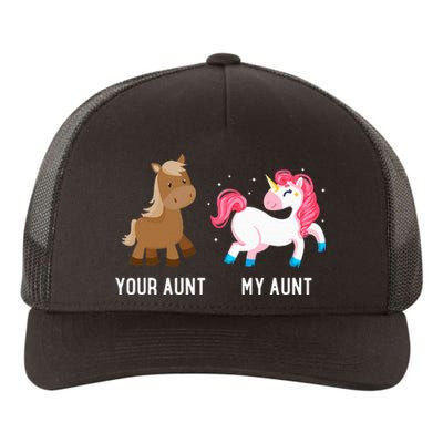 Your Aunt Vs My Aunt Magical Unicorn Awesome Crazy Auntie Yupoong Adult 5-Panel Trucker Hat