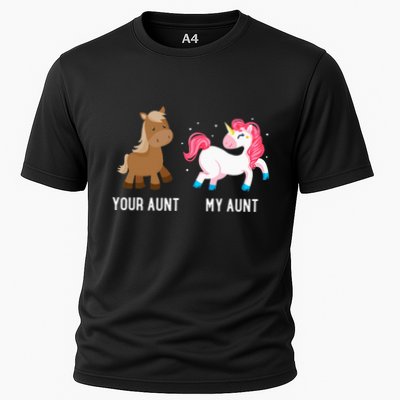 Your Aunt Vs My Aunt Magical Unicorn Awesome Crazy Auntie Performance Shirt