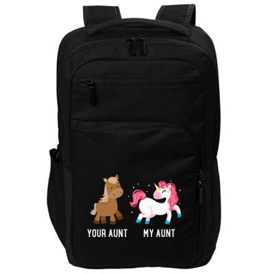 Your Aunt Vs My Aunt Magical Unicorn Awesome Crazy Auntie Impact Tech Backpack