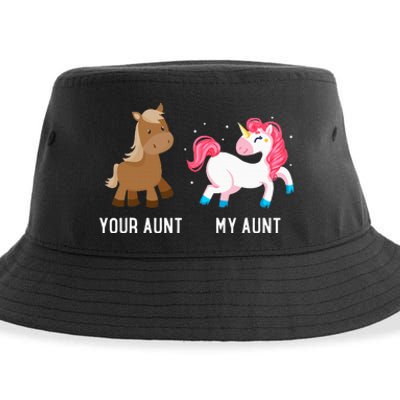 Your Aunt Vs My Aunt Magical Unicorn Awesome Crazy Auntie Sustainable Bucket Hat