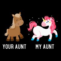 Your Aunt Vs My Aunt Magical Unicorn Awesome Crazy Auntie Button