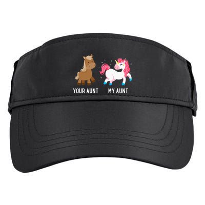 Your Aunt Vs My Aunt Magical Unicorn Awesome Crazy Auntie Adult Drive Performance Visor
