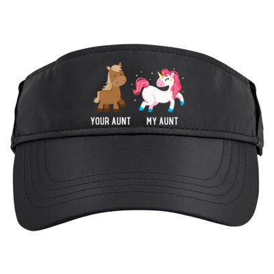 Your Aunt Vs My Aunt Magical Unicorn Awesome Crazy Auntie Adult Drive Performance Visor