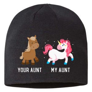 Your Aunt Vs My Aunt Magical Unicorn Awesome Crazy Auntie Sustainable Beanie