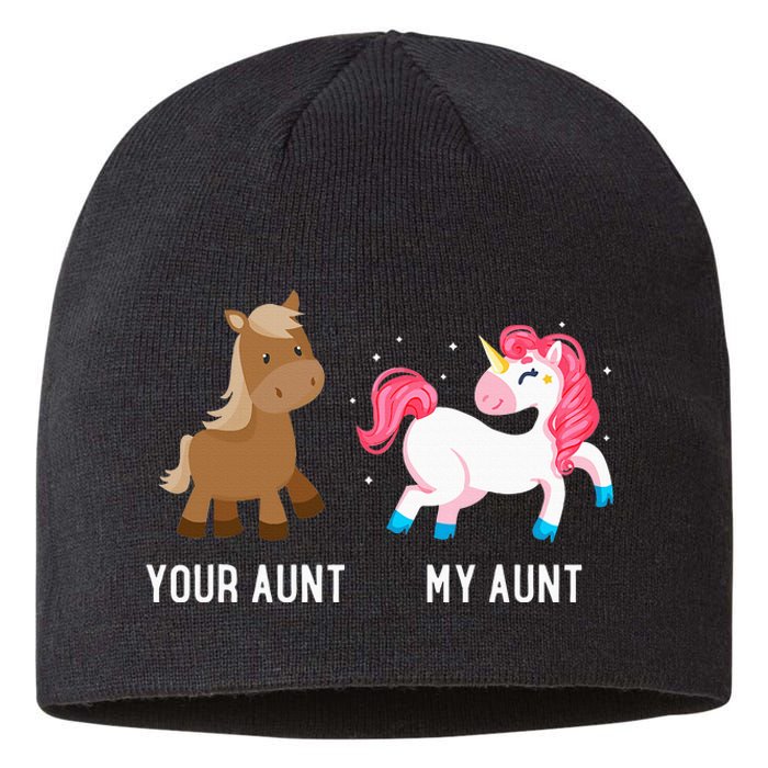 Your Aunt Vs My Aunt Magical Unicorn Awesome Crazy Auntie Sustainable Beanie