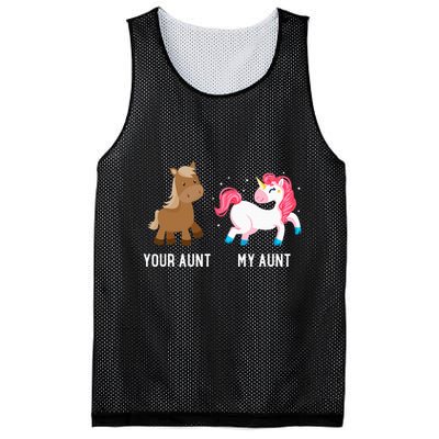 Your Aunt Vs My Aunt Magical Unicorn Awesome Crazy Auntie Mesh Reversible Basketball Jersey Tank