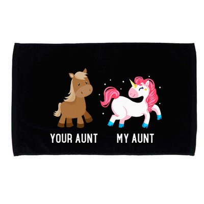 Your Aunt Vs My Aunt Magical Unicorn Awesome Crazy Auntie Microfiber Hand Towel