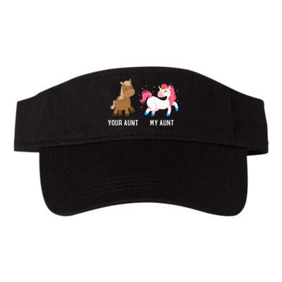 Your Aunt Vs My Aunt Magical Unicorn Awesome Crazy Auntie Valucap Bio-Washed Visor